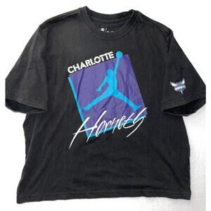 Team Issued Charlotte Hornets Nike Air Jordan Short Sleeve Practice Shirt Mens L